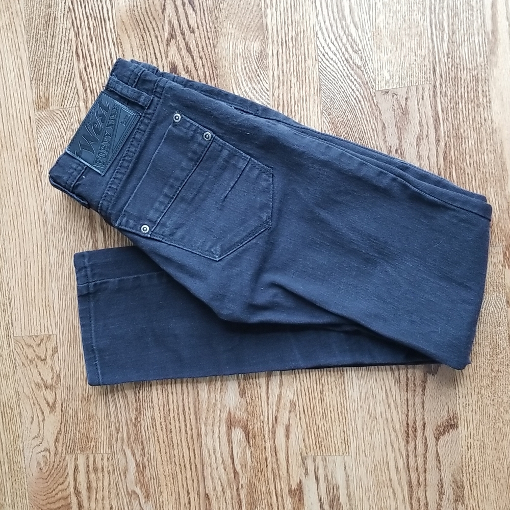 (28) West 49 Joey Black Denim Skinny Jeans Skater Streetwear Goth Casual Grunge